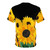 Colorful and vibrant sunflower bouquet design printed on a high-quality t-shirt - Back