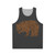 Legendary bear unisex tank top with colorful nature-inspired art