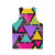 Unisex Memphis Triangles Tank Top with Retro Geometric Pattern - Back
