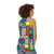 Retro Memphis style color block unisex tank top - women back