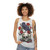 Memento Mori unisex tank top featuring a gothic floral skull design - women