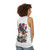 Memento Mori unisex tank top featuring a gothic floral skull design - women back
