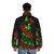 Christmas snake puffer jacket with snowy winter and marine life design - men back