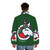 Christmas unicorn puffer jacket with whimsical design - men back