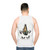 Floral unicorn tank top with spiraling horn - men back