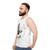 Floral unicorn tank top with spiraling horn - men side