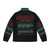 A festive puffer jacket featuring the iconic Stranger Things design for the holiday season. - Back