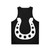 Lucky Horseshoe Unisex White Tank Top - Back