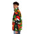 A cozy and stylish puffer jacket with a festive Christmas pattern - men side left