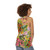 Floral pattern unisex tank top - women back