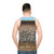 Soil profile unisex tank top with layers of soil horizon - men back