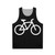 White bicycle unisex tank top