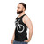 White bicycle unisex tank top - men side