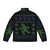 Christmas Cactus Puffer Jacket featuring Final Fantasy characters and winter design - Back