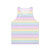 Unisex tank top with horizontal rainbow stripes