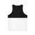 Bicolor unisex tank top with modern geometric pattern - Back