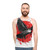 Unisex flight tank top with bird and moon graphics - men