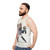 Unisex cute cartoon portrait tank top for dancers and singers - men side
