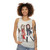 Unisex cute cartoon portrait tank top for dancers and singers - women