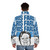 Chris Farley Nostalgia Happy Face Graphic Puffer Jacket - men back