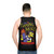 Flaming drink unisex tank top - men back