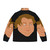 Chris Farley Cartoon Head Puffer Jacket featuring the iconic SNL character Matt Foley - Back