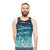 Whale shark pattern unisex tank top - men