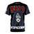 Cosmic themed graphic t-shirt featuring a spaceman and the iconic KISS band logo