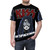 Cosmic themed graphic t-shirt featuring a spaceman and the iconic KISS band logo - men front