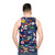 Unisex tank top featuring flags of all 50 US states - men back