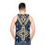 Unisex tank top featuring a traditional African mud cloth pattern - men back