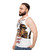 Unisex "Bat Country" tank top featuring a psychedelic design - men side