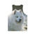 Smiling Samoyed dog wearing a unisex tank top - Back
