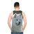 Smiling Samoyed dog wearing a unisex tank top - men back