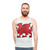 Unisex tank top with Welsh Red Dragon leather texture design - men