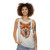 Smiling musical fox on unisex tank top - women