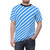 A blue and white diamond pattern t-shirt inspired by the Bavarian flag - men front