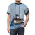 Vintage paddle steamer ship t-shirt design featuring the Waverley cruise ship - men front