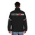 Naughty Dog Puffer Jacket, warm winter coat with naughty dog design - men back