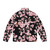 A puffer jacket featuring a vibrant cherry blossom and goldfish design - Back