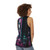 Unisex tank top featuring a futuristic, neon cyberpunk-inspired design - women back