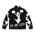 Cheerleading puffer jacket in vibrant colors with cheerleading graphic design - Back