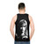 Final Fantasy XIII Lightning Black and White Unisex Tank Top - men back