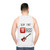 Unisex tank top with "Slap That Bass" design and impossible bassline theme - men back