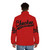 Checker Records puffer jacket with music and vinyl inspired design - men back