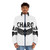 Charo Niska black puffer jacket with urban streetwear design - men front