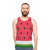 Watermelon abstract unisex tank top - men