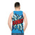 Retro comic book pop art graphic unisex tank top - men back