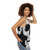 Skull graphic unisex tank top - women side