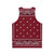Bandana Burgundy Unisex Tank Top - Back